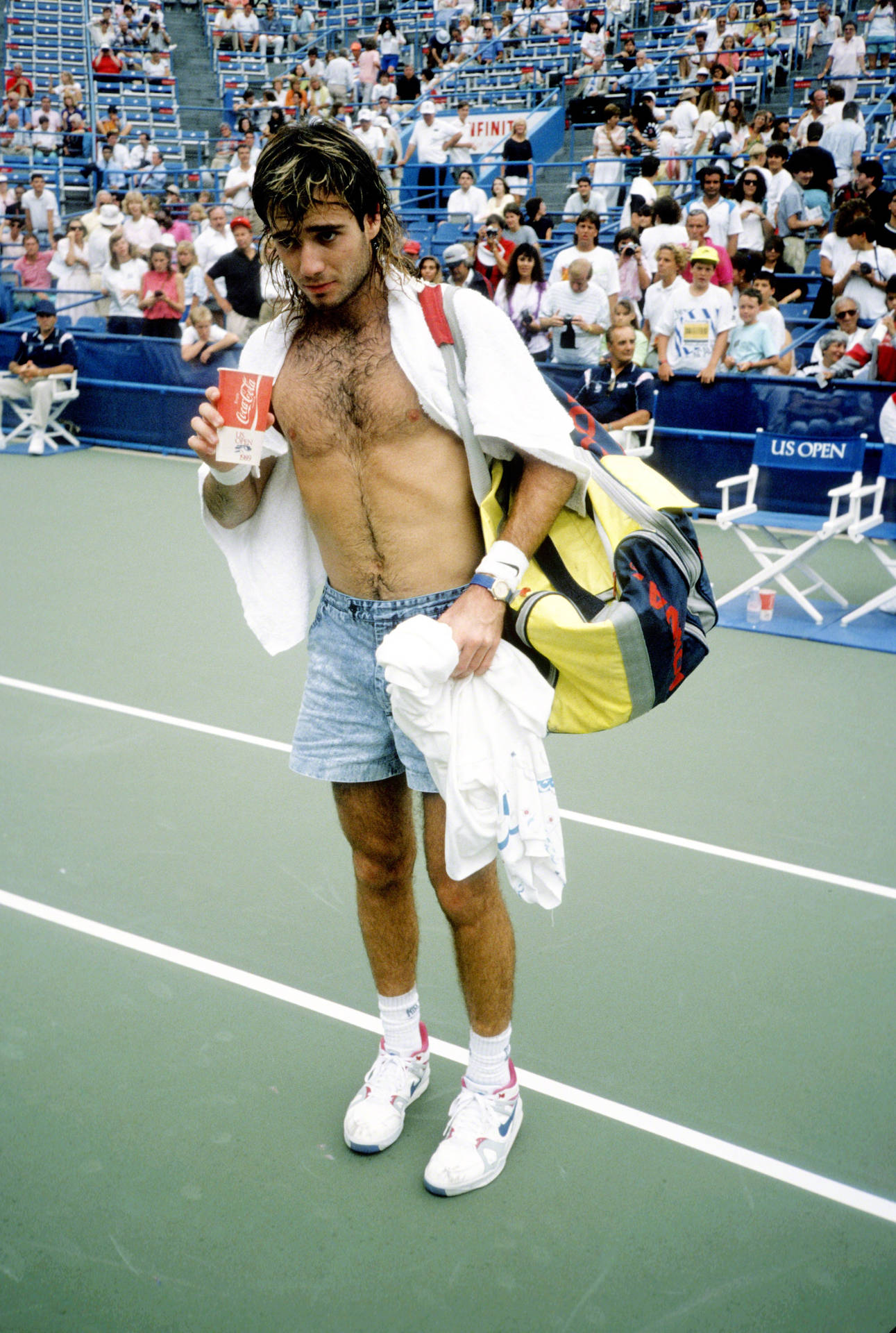 Shirtless Young Andre Agassi