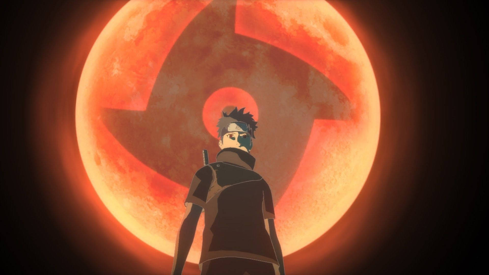 Shisui Uchiha Naruto Red Moon Sharingan Background