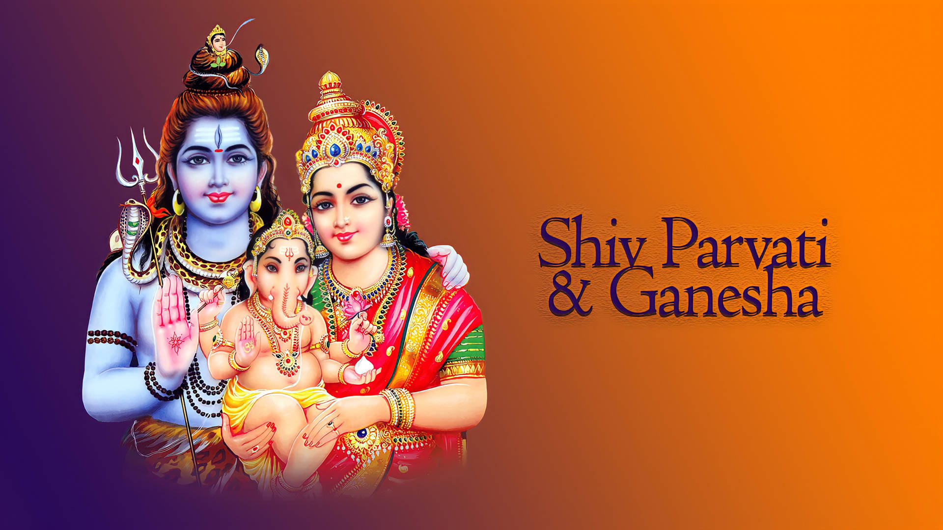 Shiv Parvati Hd Gradient Background Background