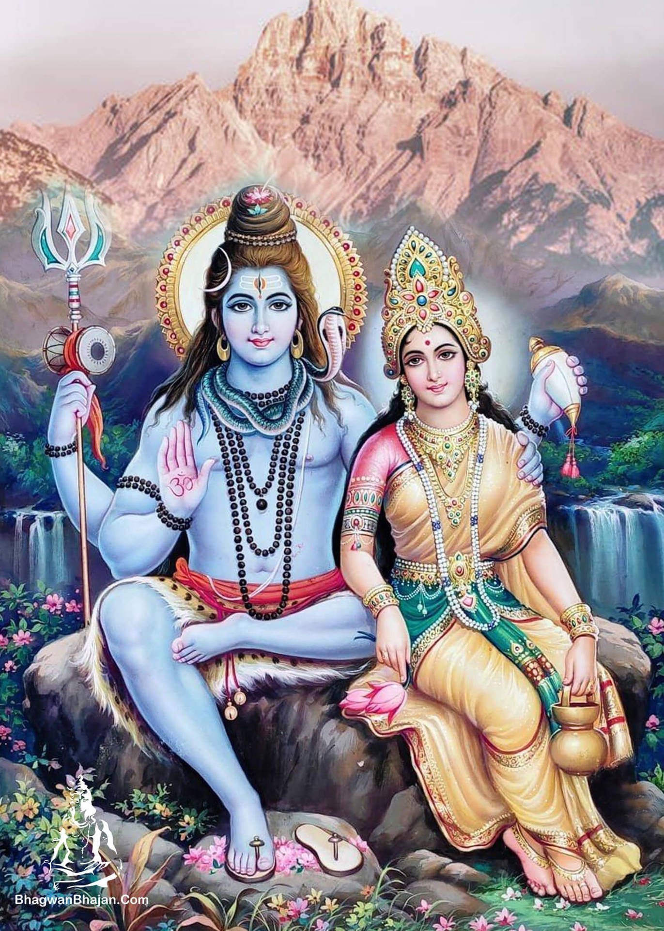 Shiv Shankar And Parvati Hd Background