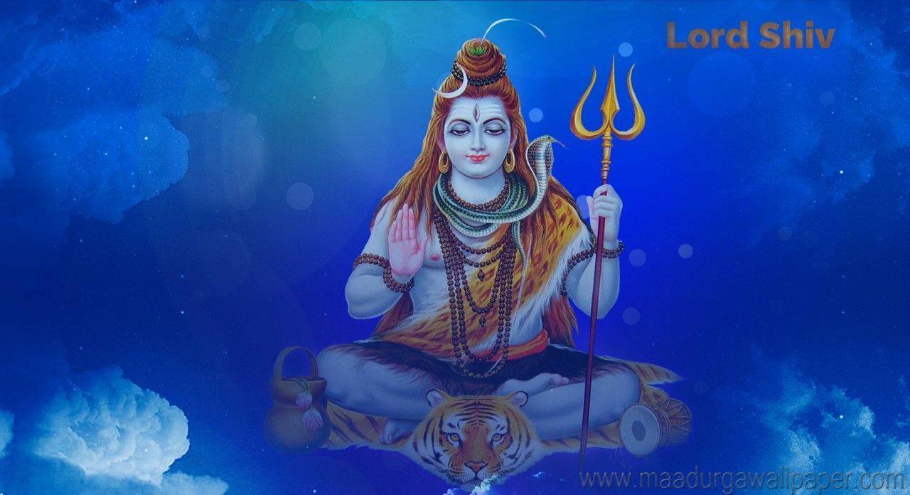 Shiv Shankar On Blue Hd Background