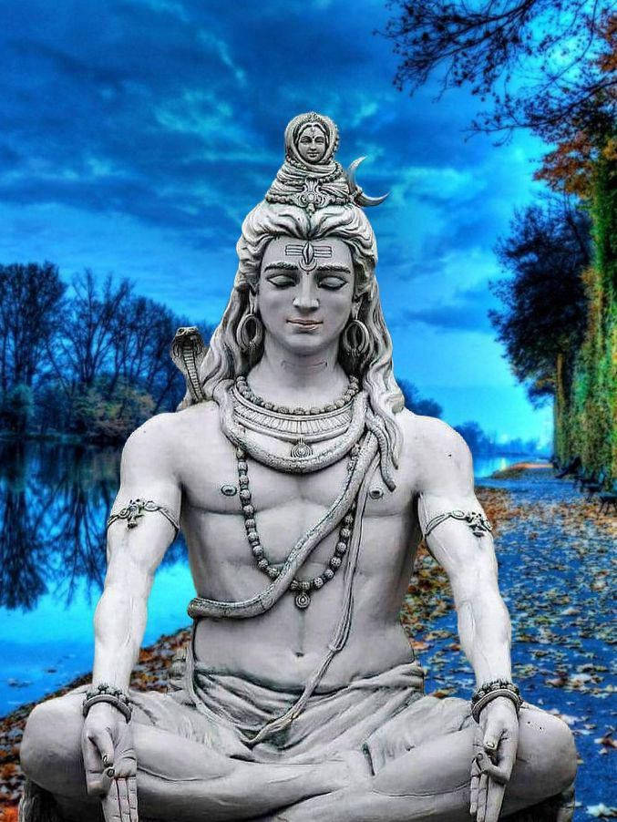 Shiv Shankar On Blue Sky Hd Background