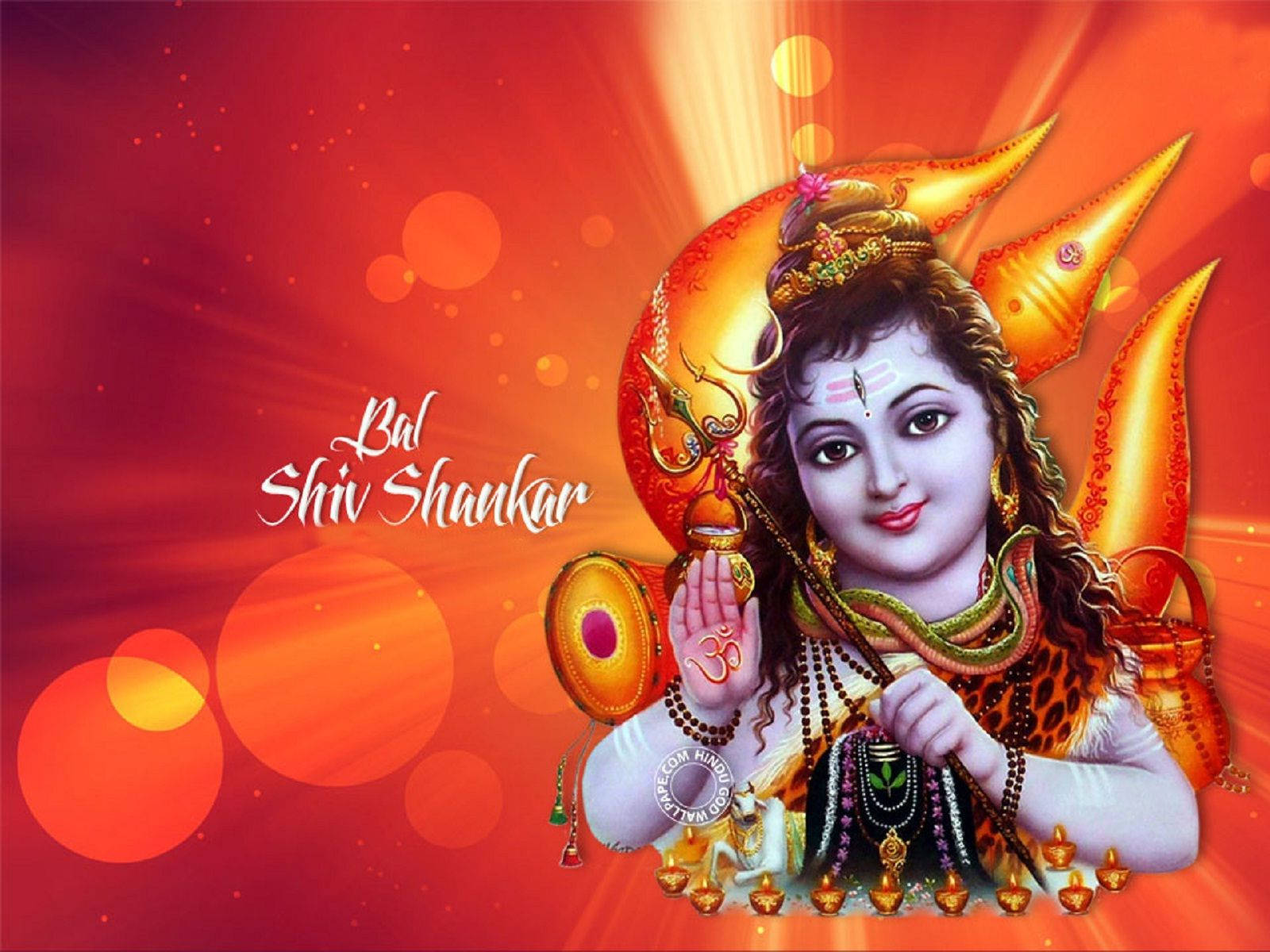 Shiv Shankar Orange Hd Background