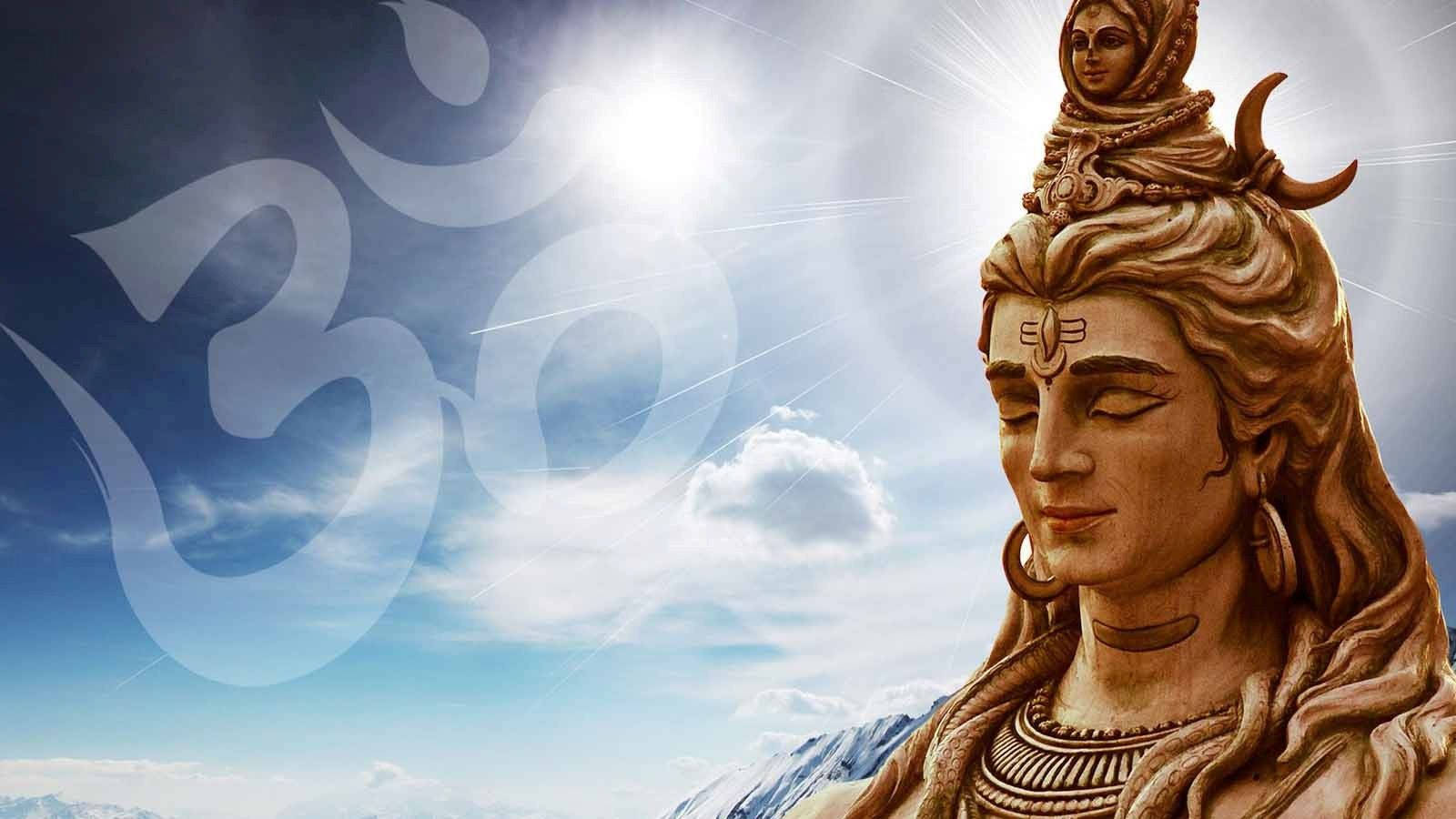 Shiv Shankar Statue On Sky Hd Background