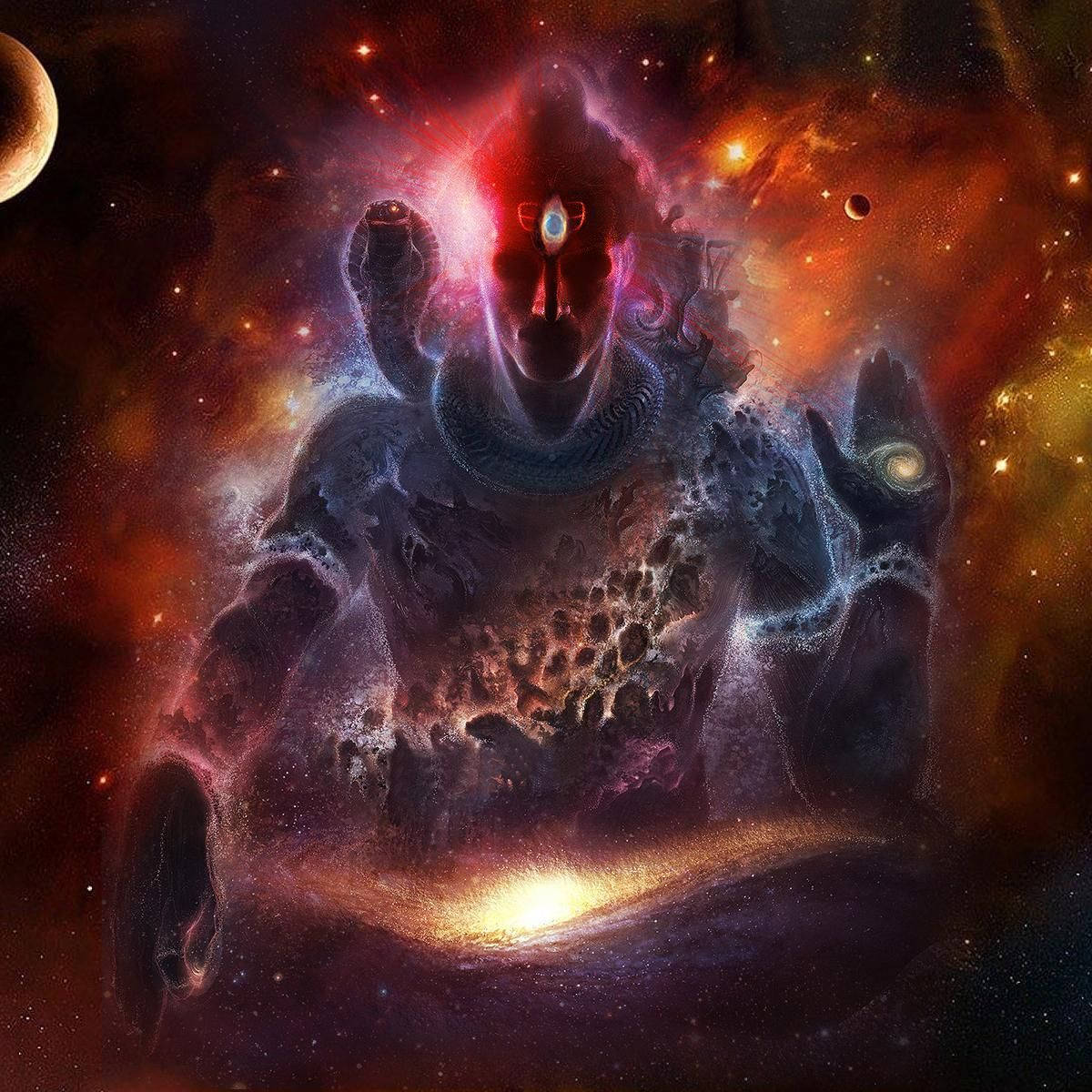 Shiv Tandav Shiva Galaxy Aesthetic Background