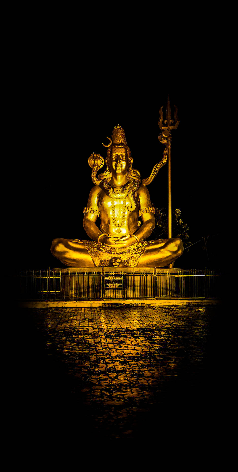 Shiva Iphone Gold Statue Meditating Background