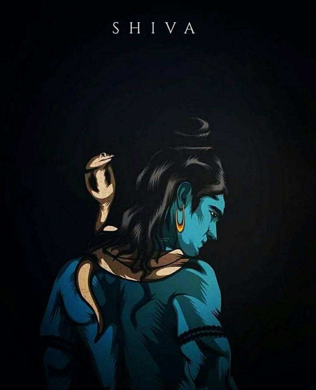 Shiva Iphone Snake On Back Background
