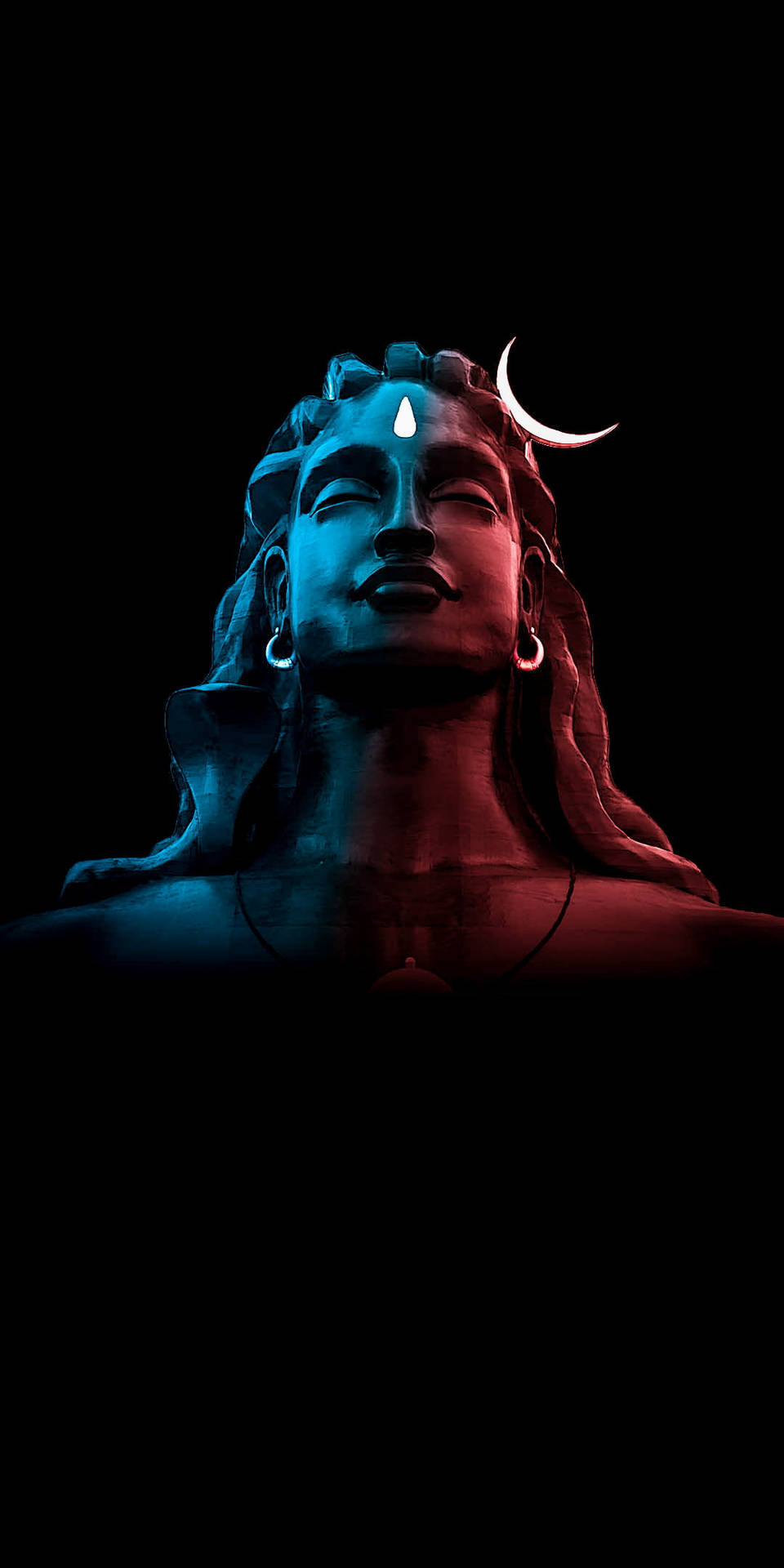 Shiva Iphone Statue Blue And Red