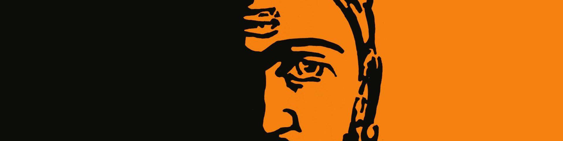 Shivaji Maharaj Eyes In Orange Hd Background