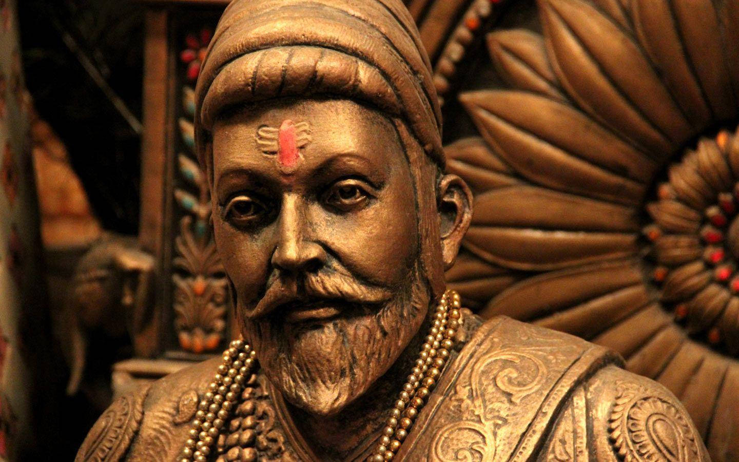 Shivaji Maharaj Gold Statue Hd