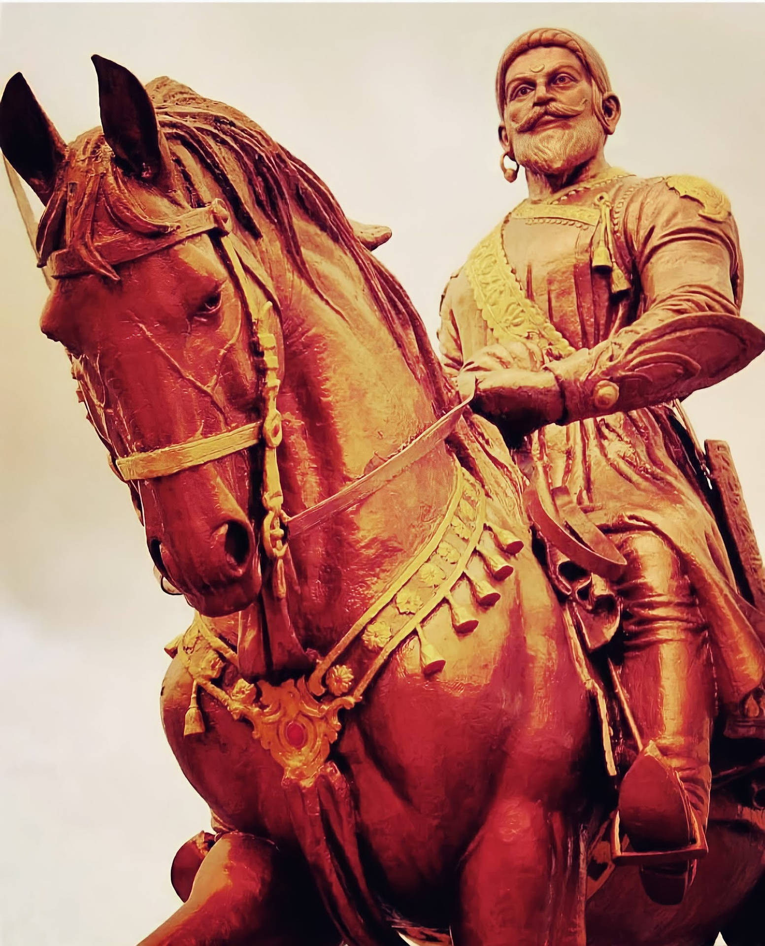 Shivaji Maharaj Riding A Horse