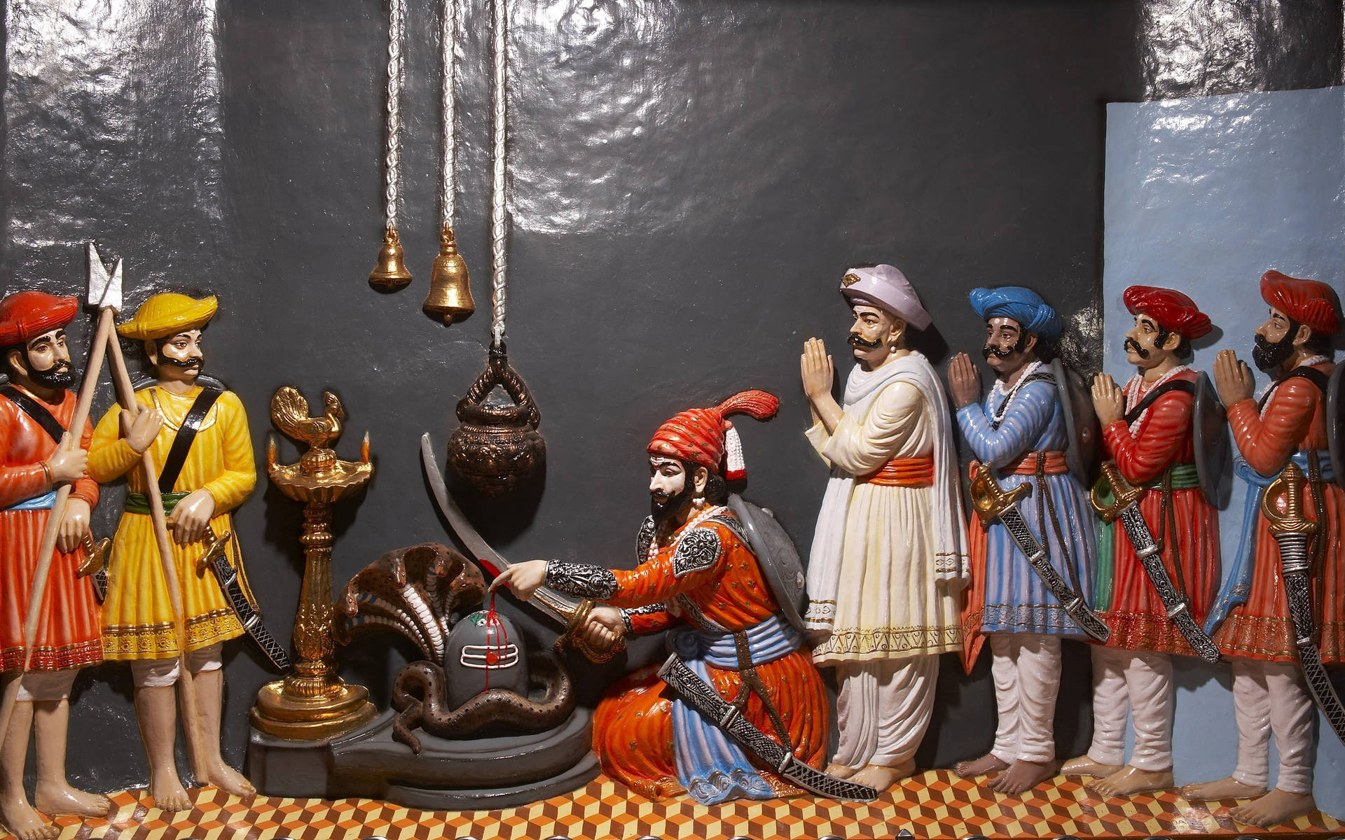 Shivaji Maharaj Statues Depicting History Hd Background