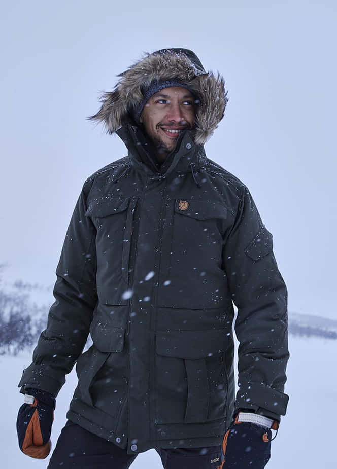 Shivering Man Smiling [wallpaper] Background