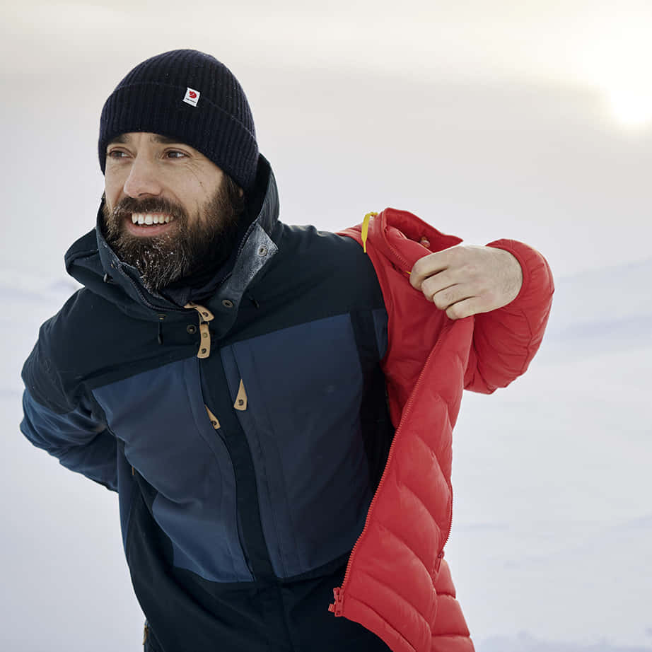 Shivering Man Wearing Jacket [wallpaper] Background