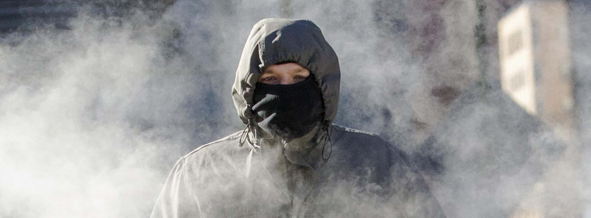 Shivering Person Covered Up [wallpaper]