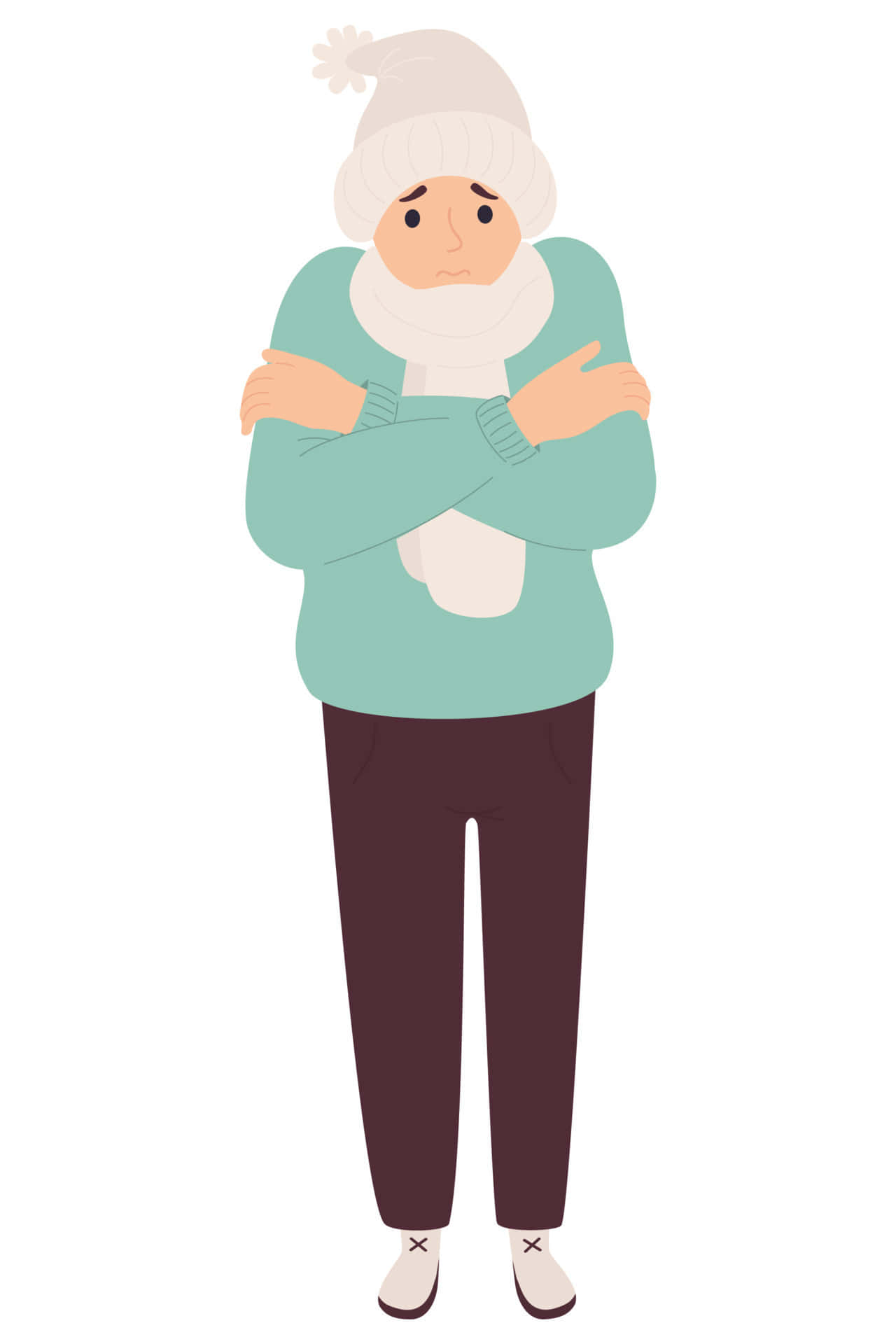 Shivering Person Minimalist Art [wallpaper] Background