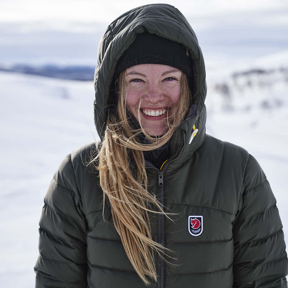 Shivering Woman With Hair Flying [wallpaper]