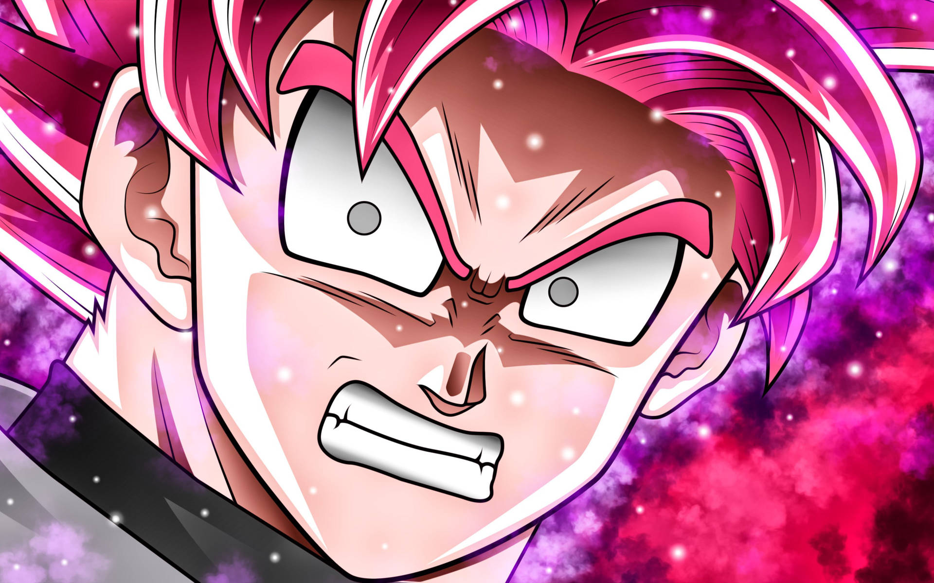 Shocked Black Goku Rose 4k Background