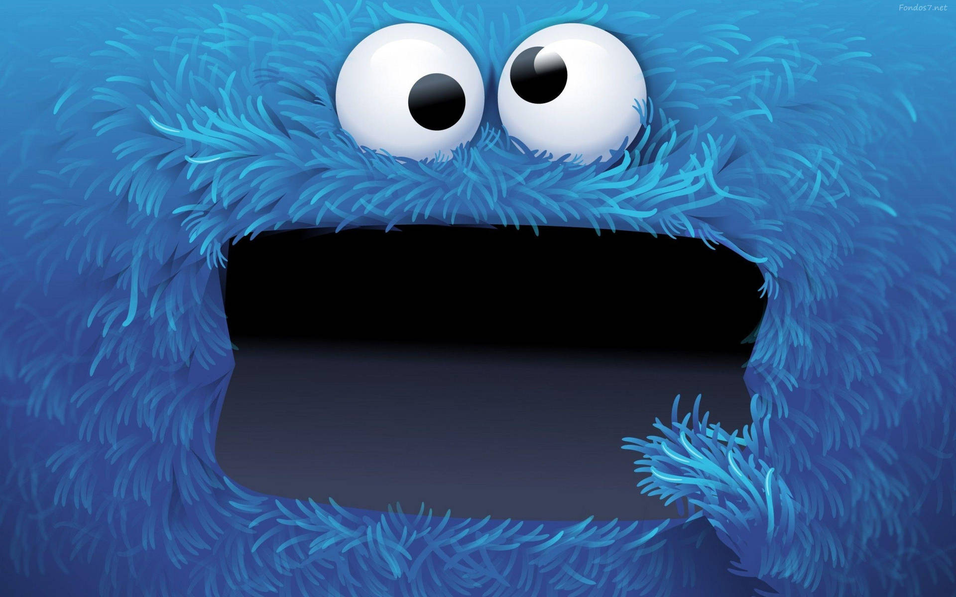Shocked Cookie Monster Art Background