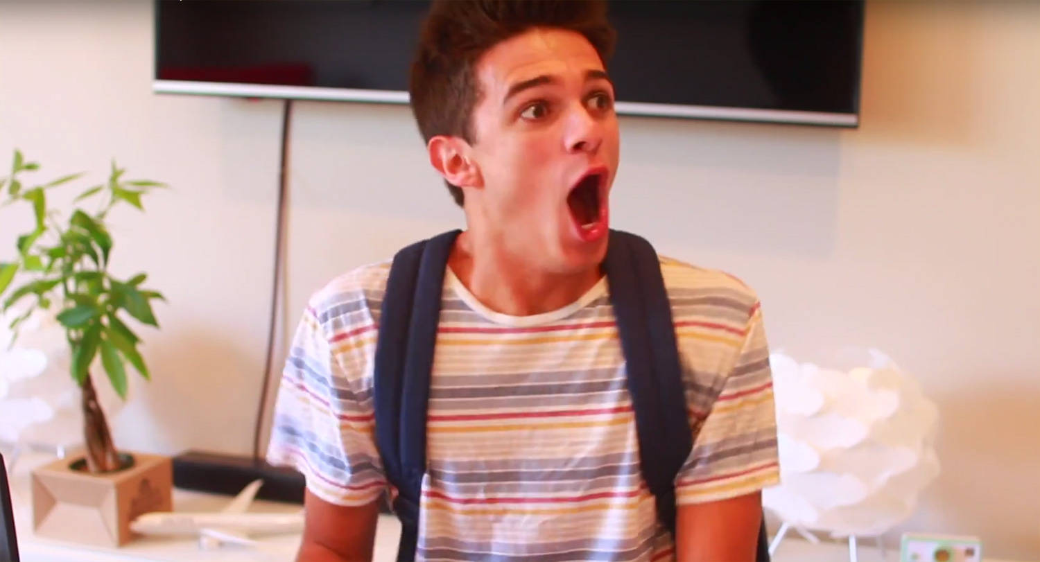 Shocked Face Of Brent Rivera