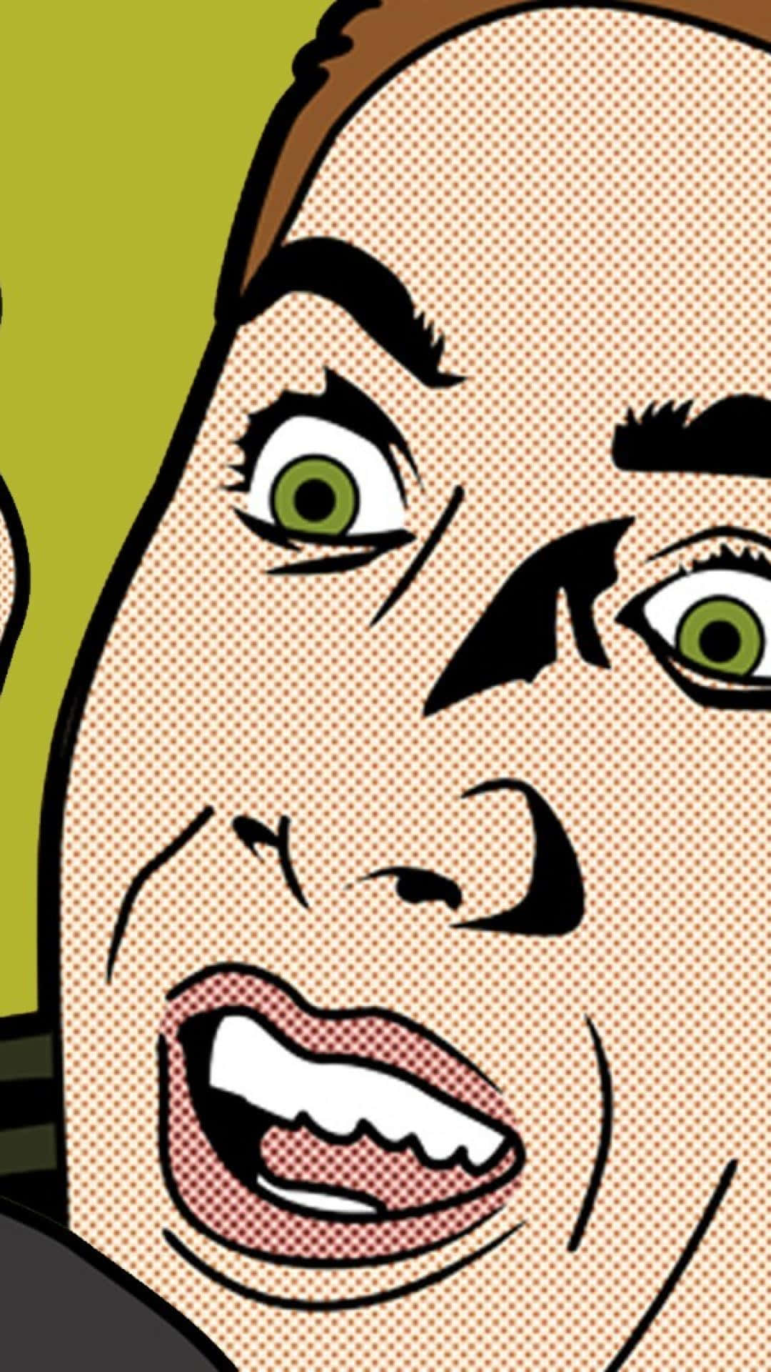 Shocked Face Pop Art Phone Background