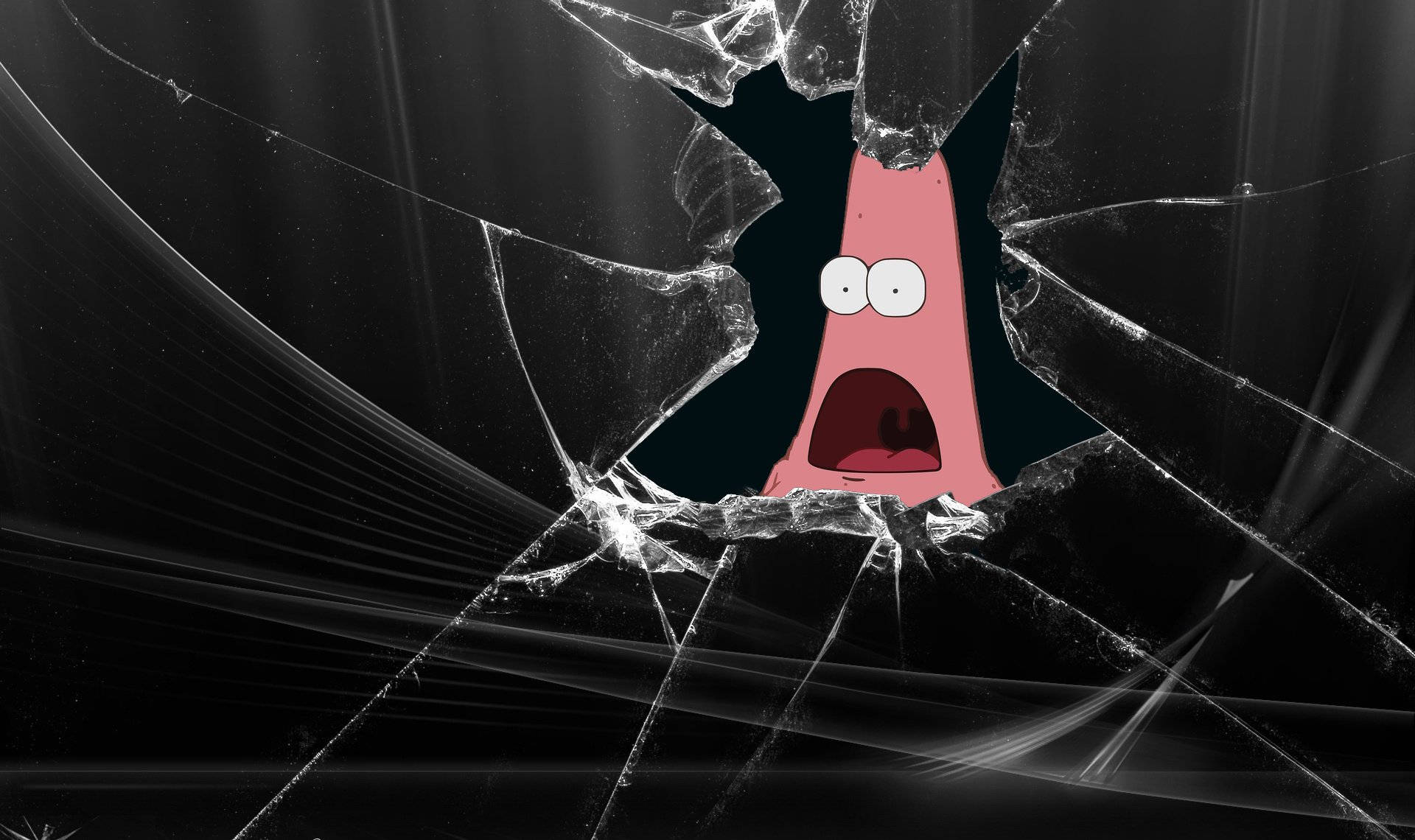 Shocked Patrick Cracked Screen