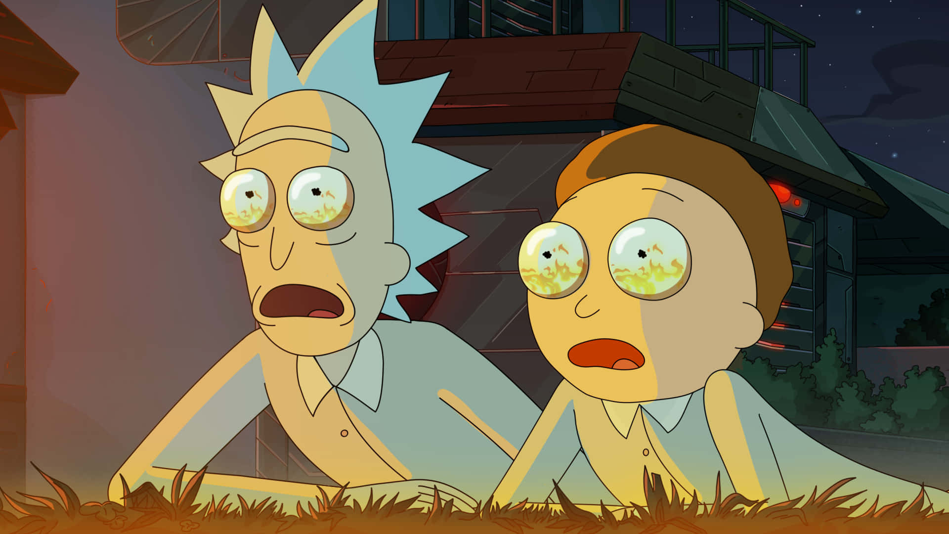 Shocked Rick And Morty 1920x1080 Background