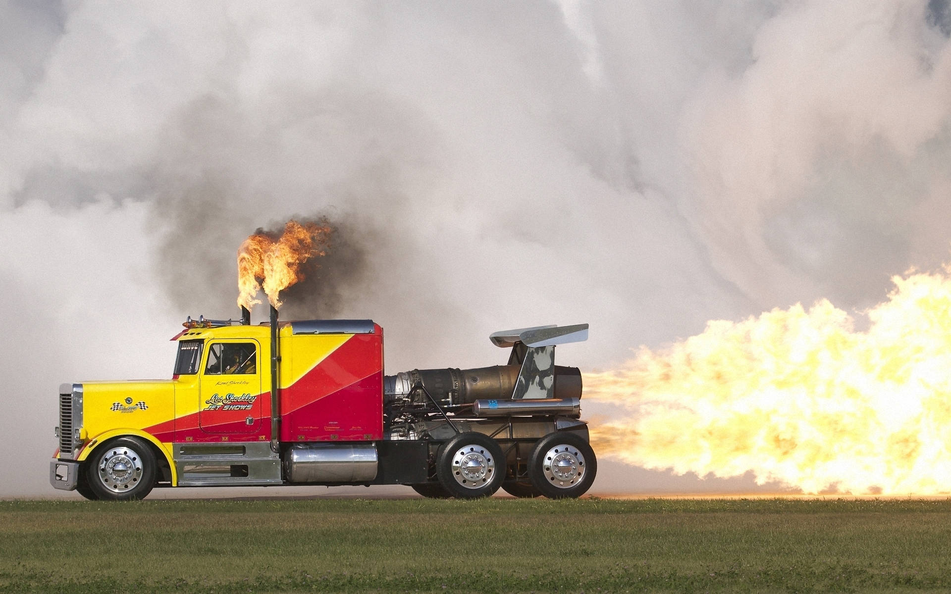 Shockwave Jet Truck Drag Racing Background