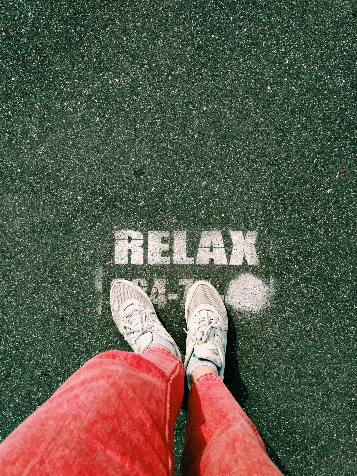 Shoes On Relax Sign Background