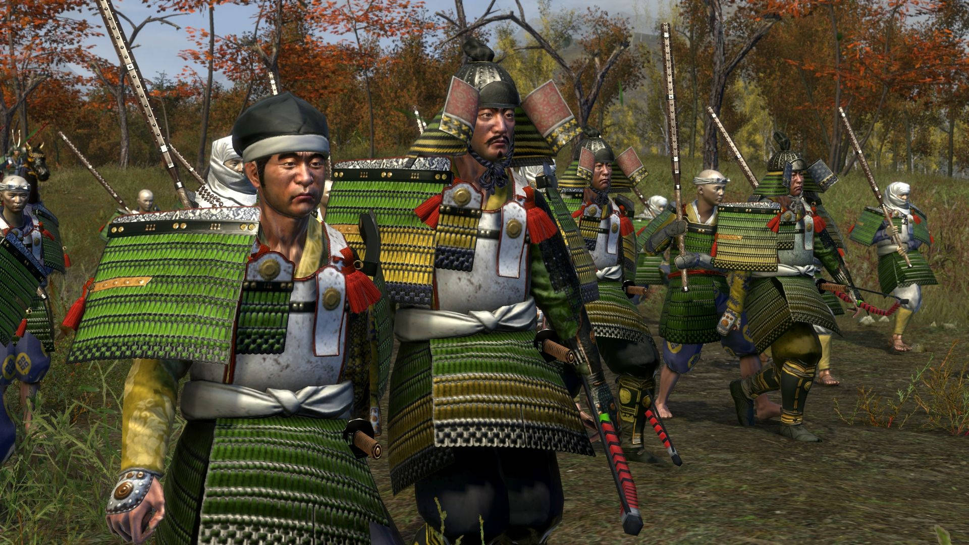 Shogun 2 Total War Green Armor Background