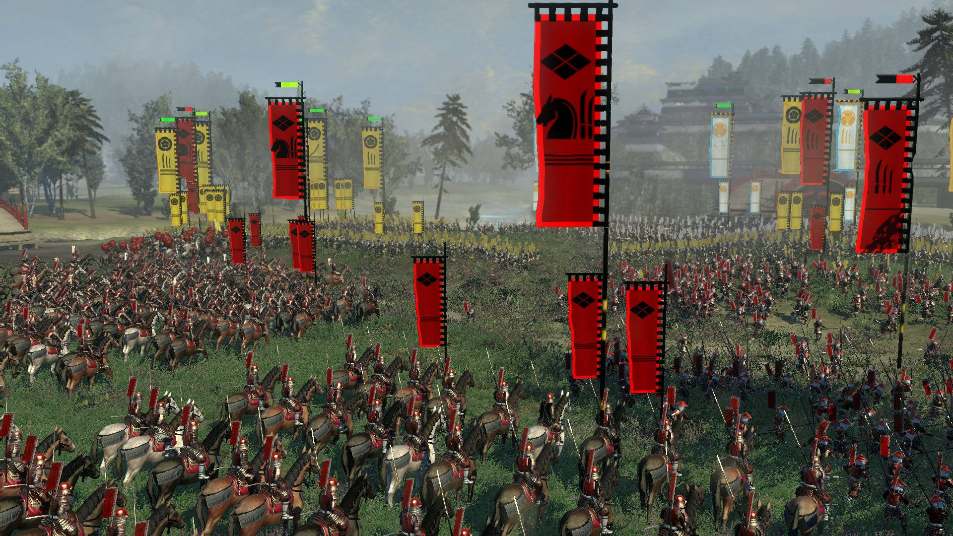 Shogun 2 Total War Red Flags Background
