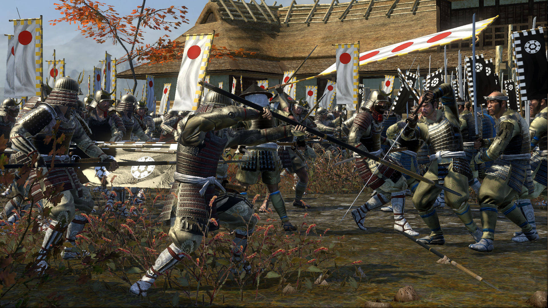 Shogun 2 Total War White Flags Background