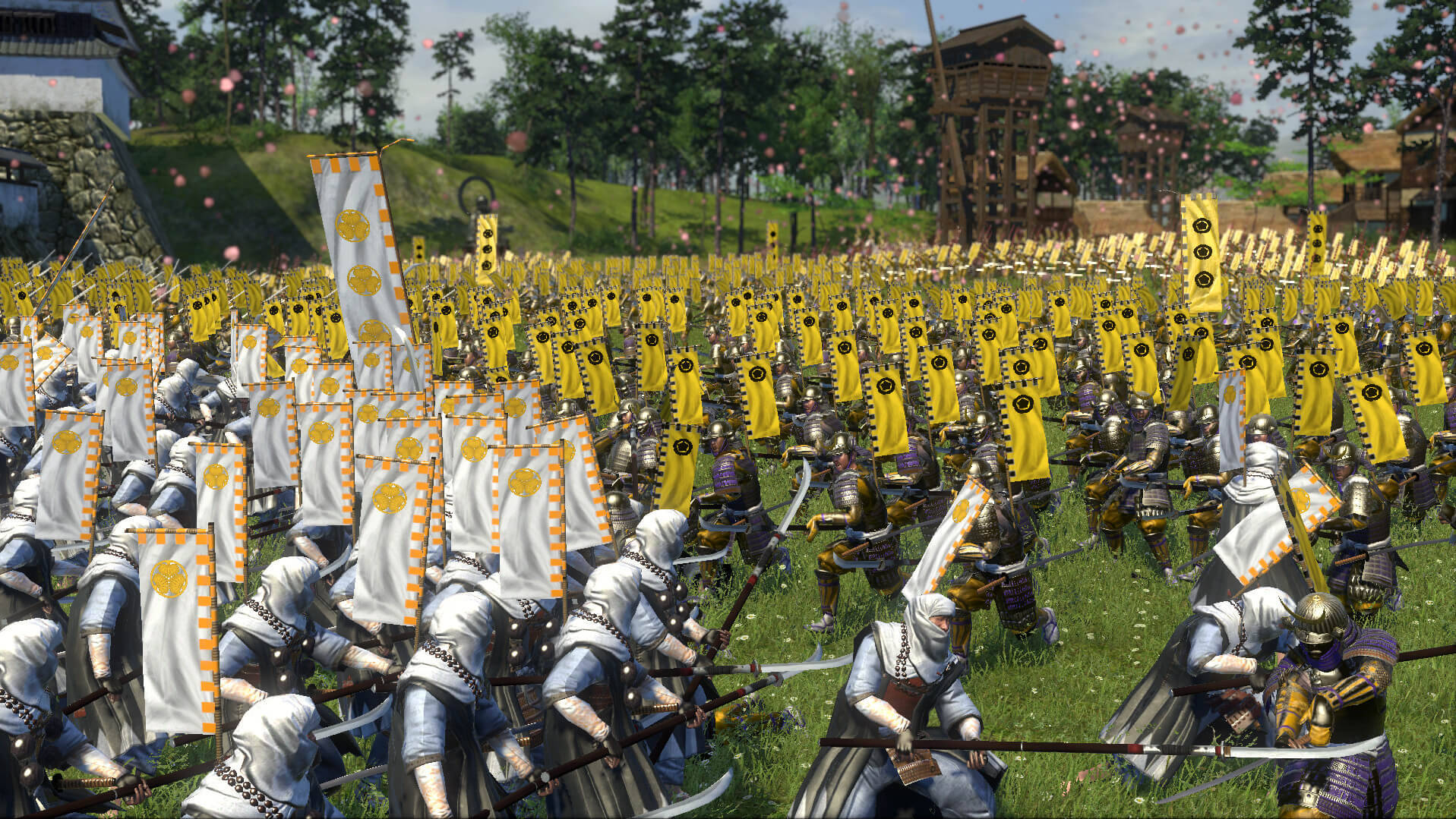 Shogun 2 Total War Yellow Flags Background