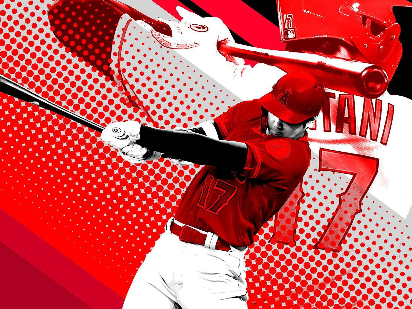 Shohei Ohtani Pop Art Background