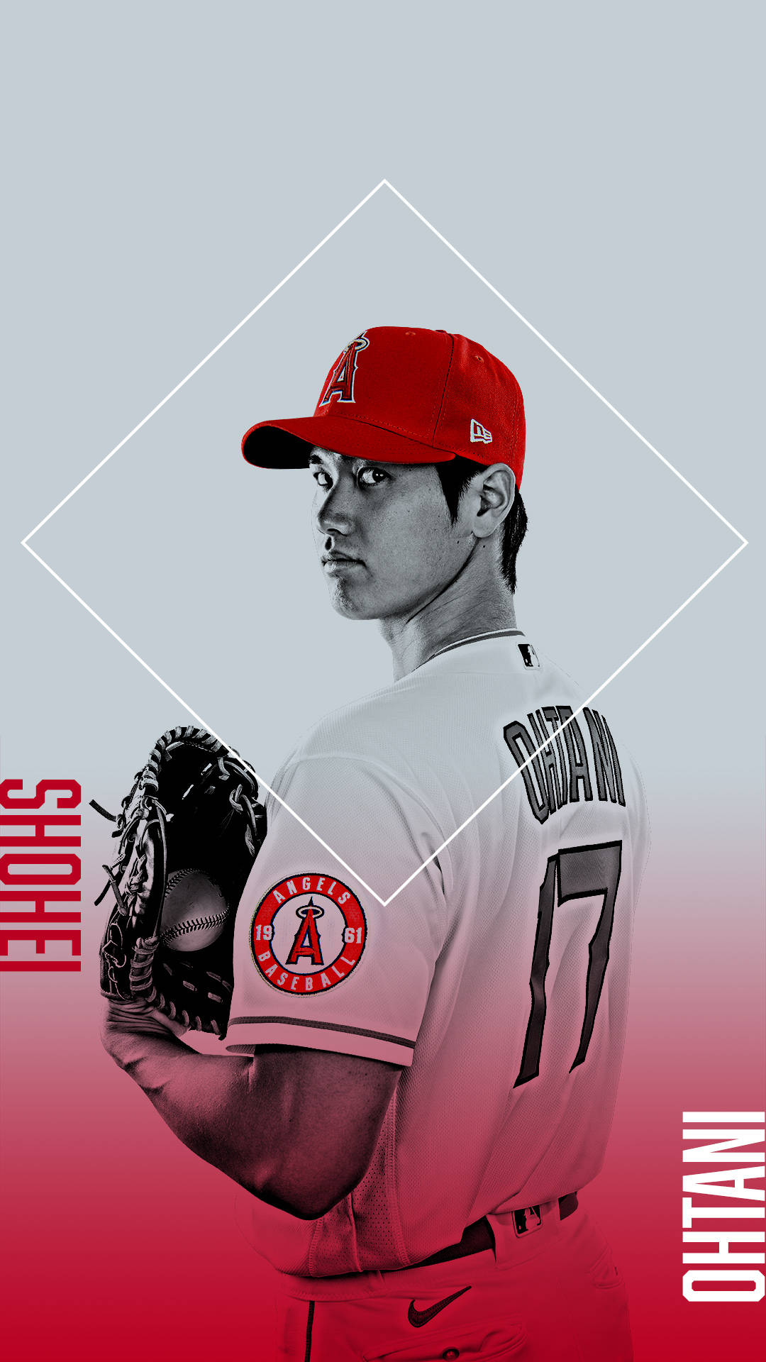 Shohei Ohtani Simple Gradient Art Background