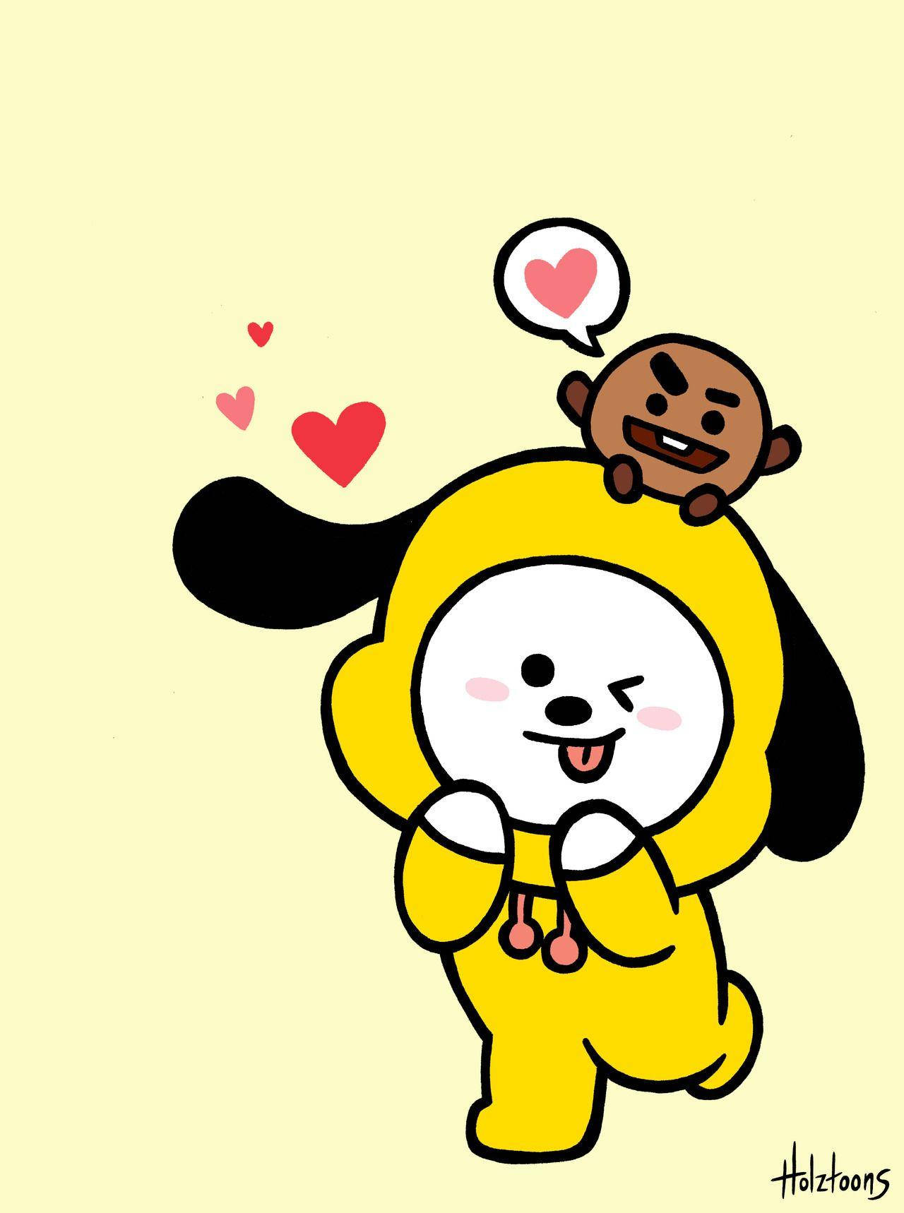Shooky And Chimmy Bt21 Art Background