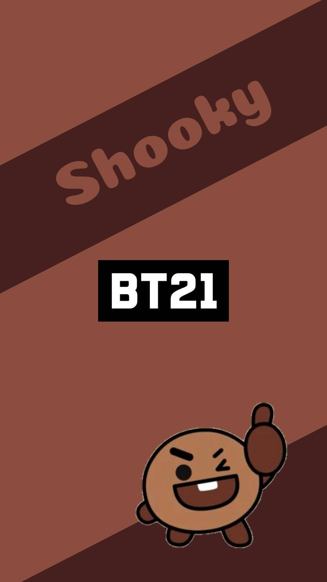 Shooky Bt21 Thumbs Up Poster Background