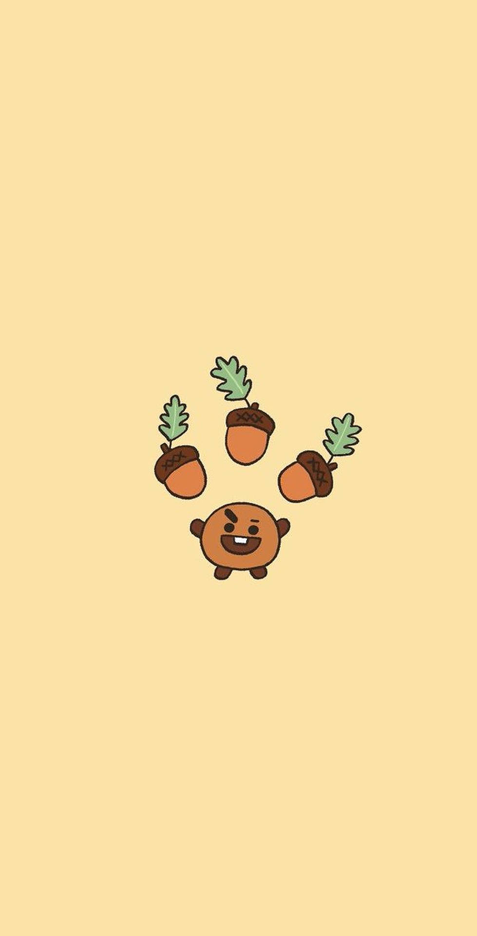 Shooky Bt21 With Acorn Background