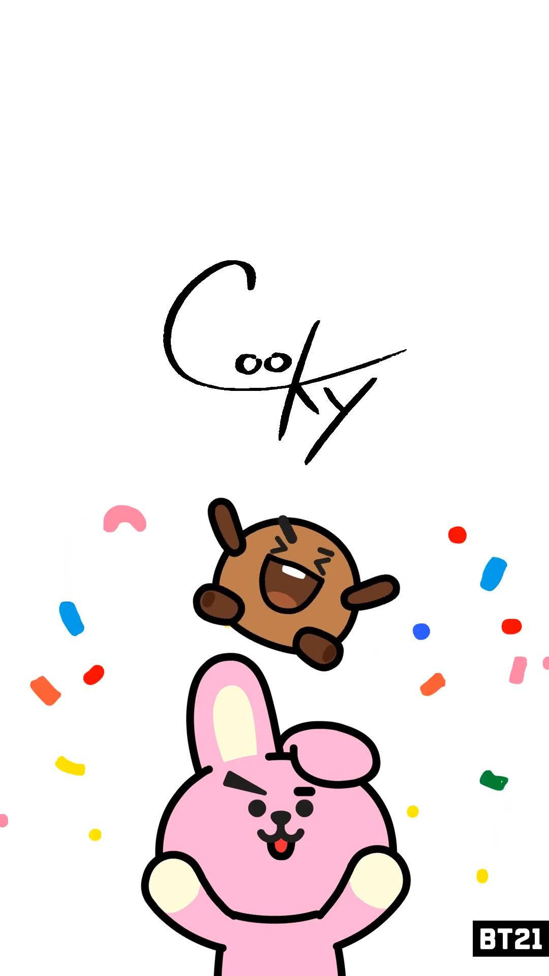 Shooky Bt21 With Cooky Background