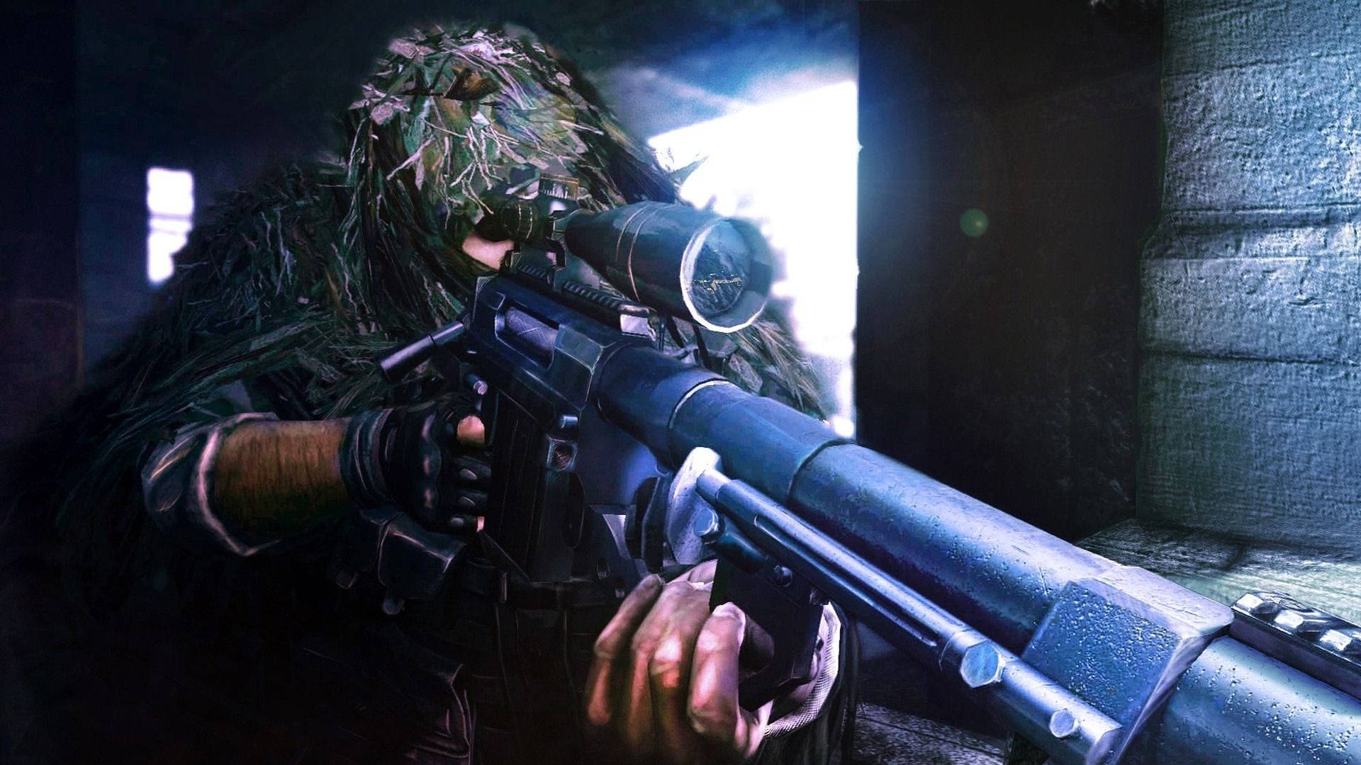 Shooting Sniper Army Soldier Background