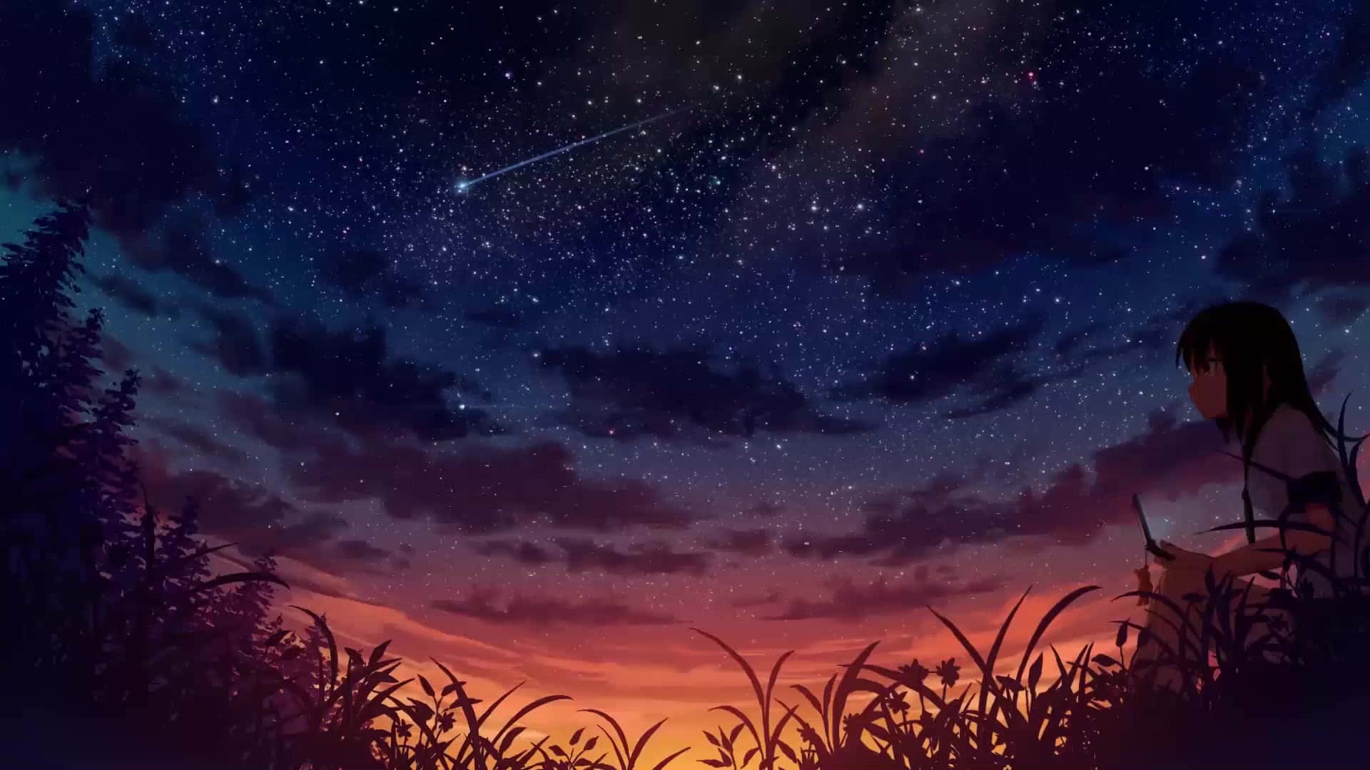 Shooting Star Anime Motion Background