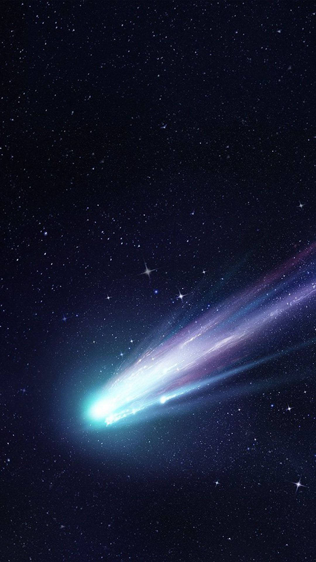 Shooting Star From Space Background