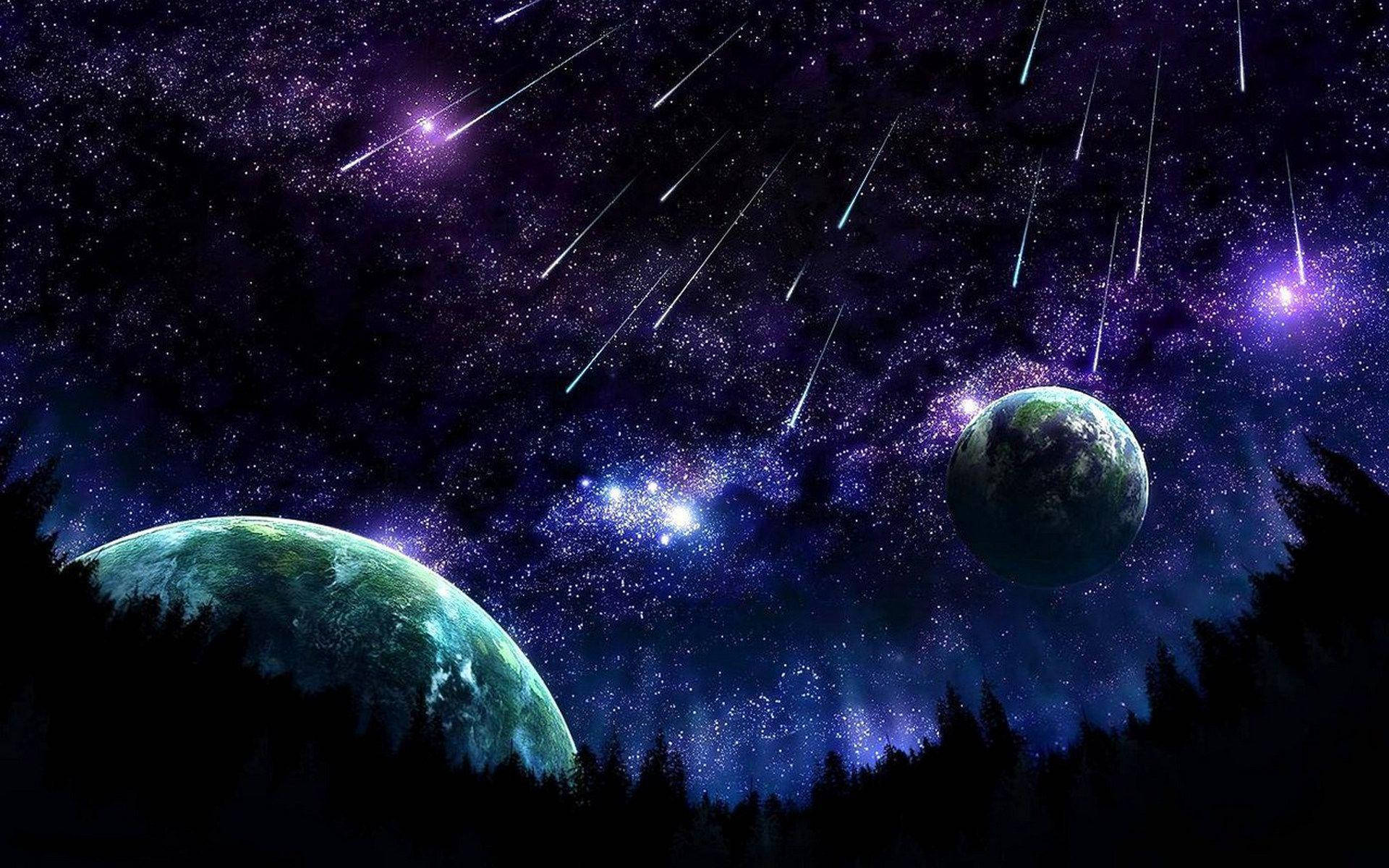 Shooting Star Space Background