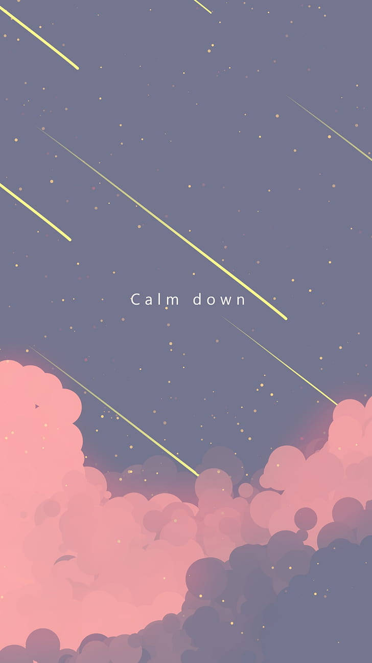 Shooting Stars On Blue Aesthetic Quote Iphone Background