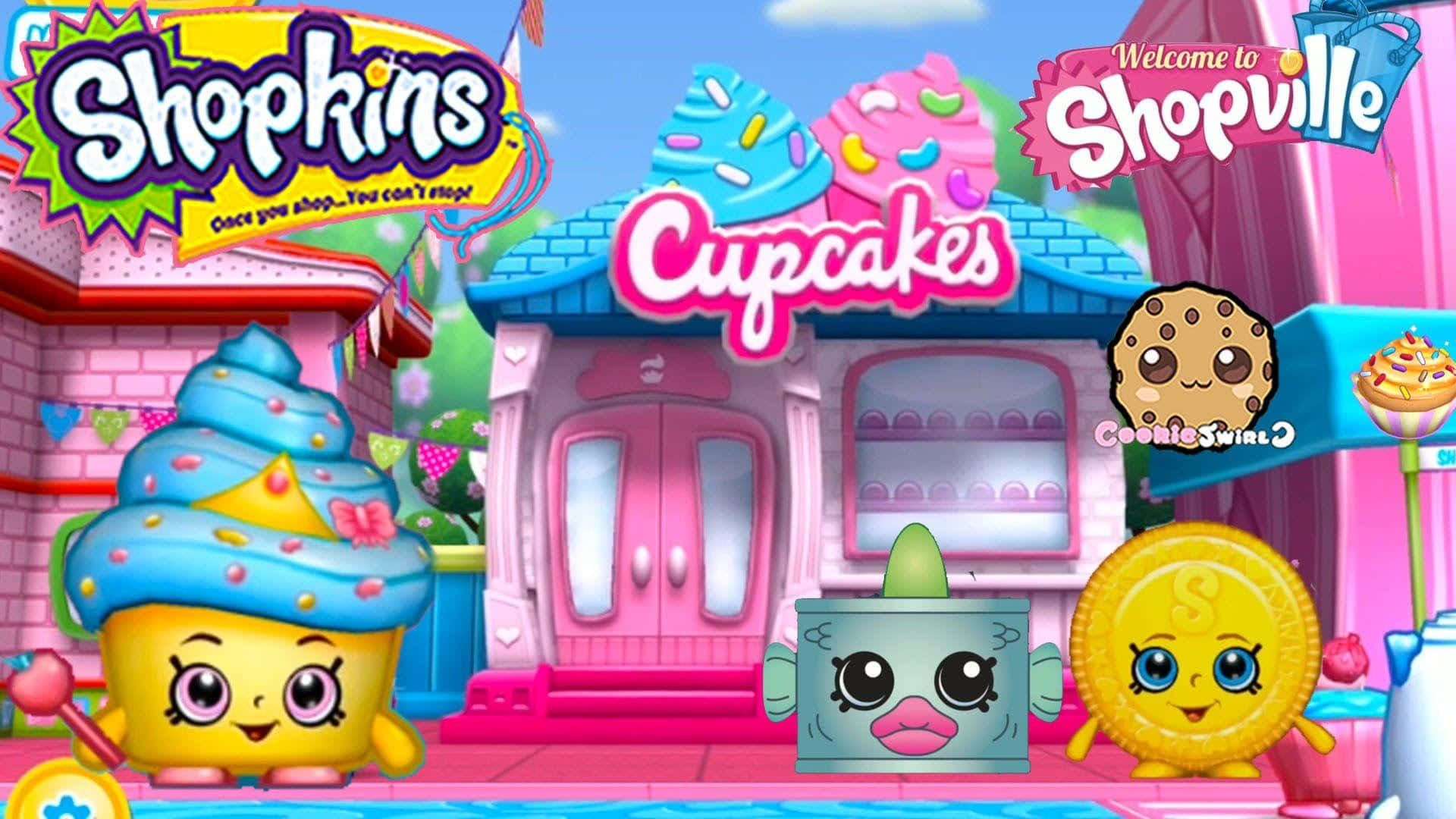 Shopkins Cupcakes Shopville Background