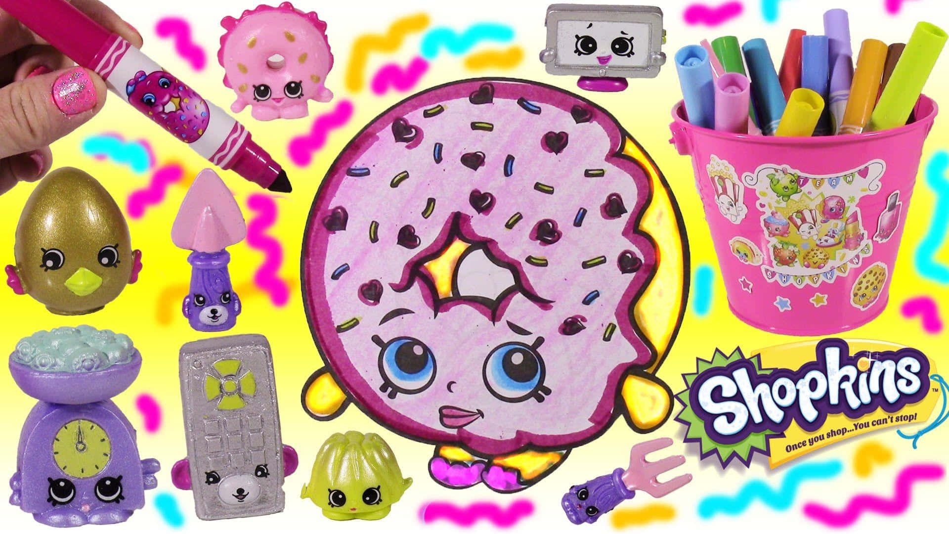 Shopkins Donuts Coloring Book Background
