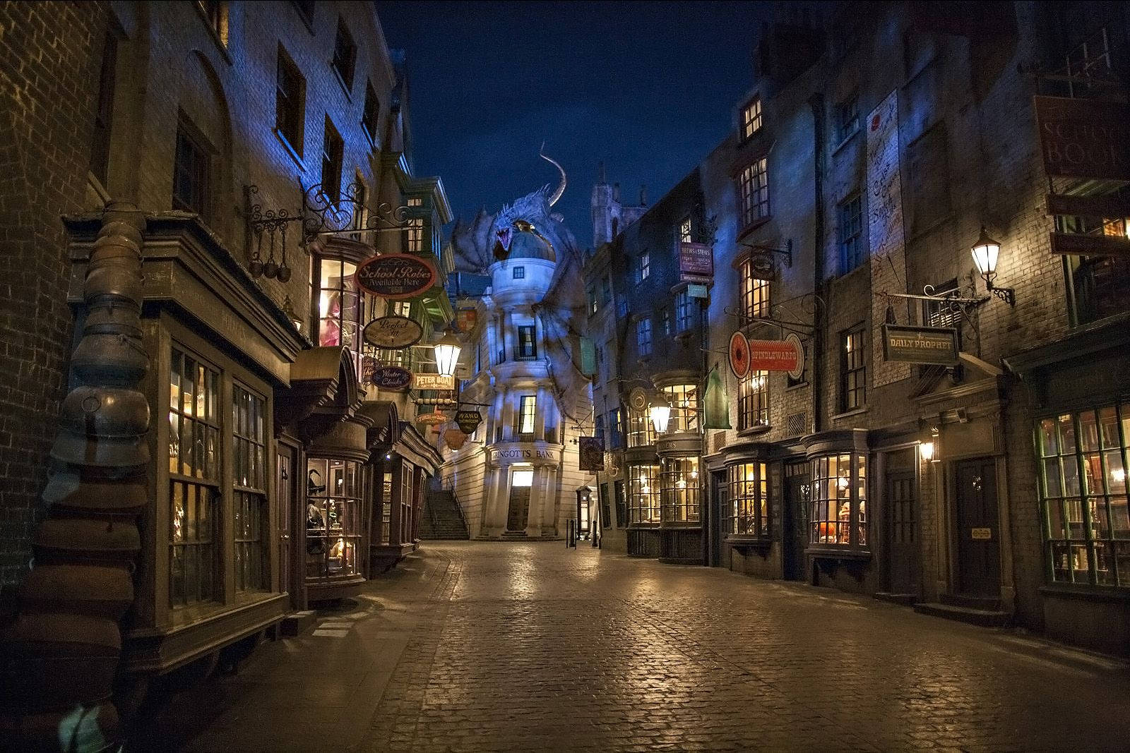 Shopping Alley Near Hogwarts Background