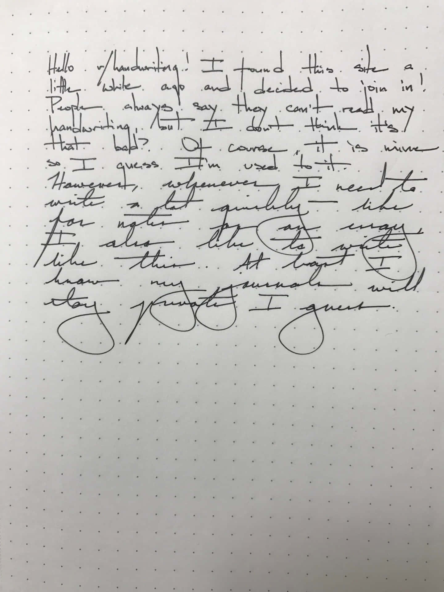 Short Illegible Letter Background