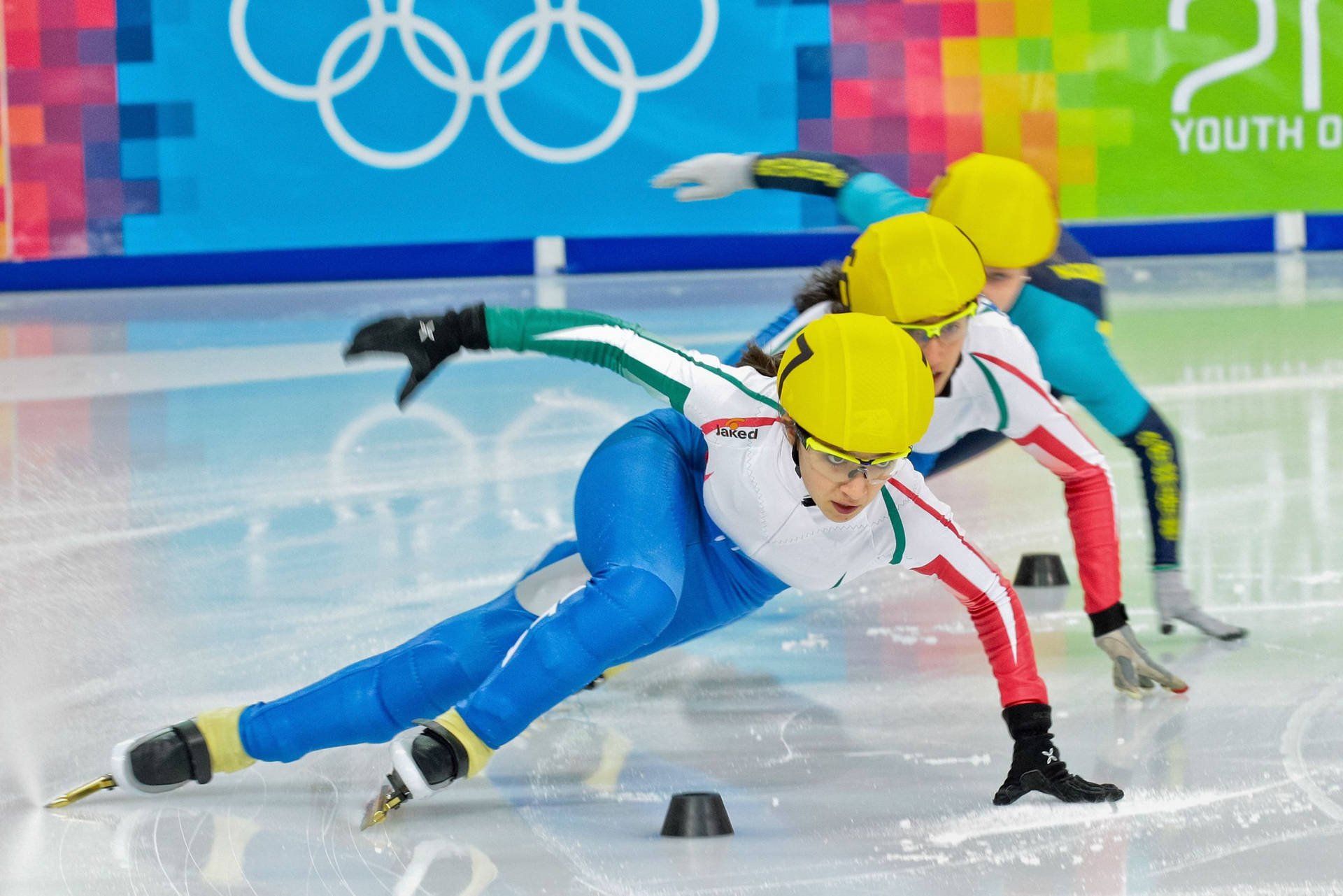 Short Track Speed Skating Olympic Sports Background