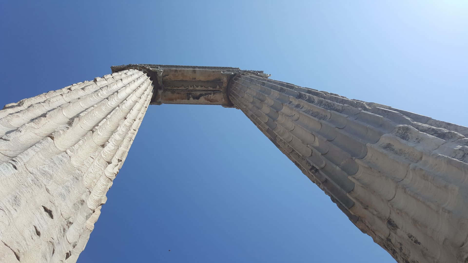 Shot From The Ground Of The Temple Of Apollo Background